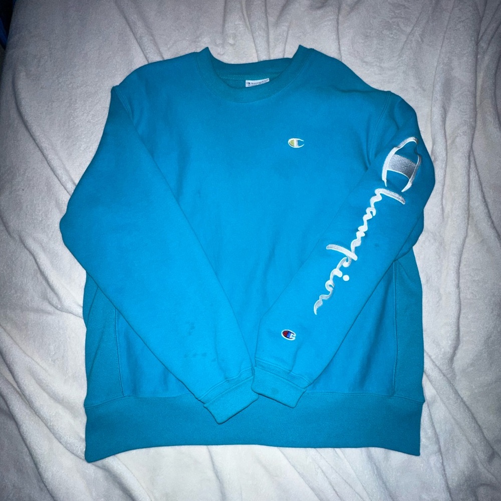 Blue champion crew neck